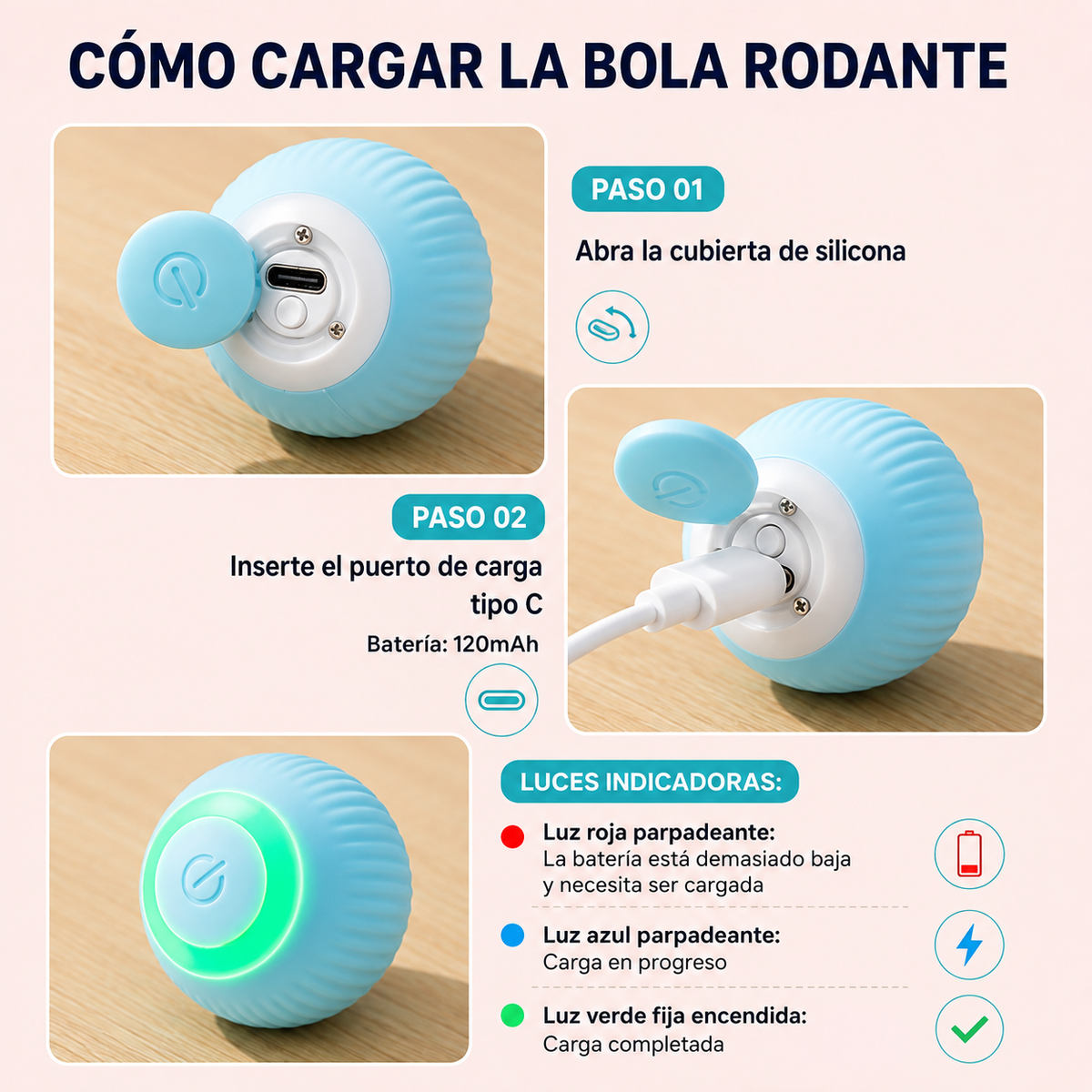 Pelota Interactiva para Mascotas